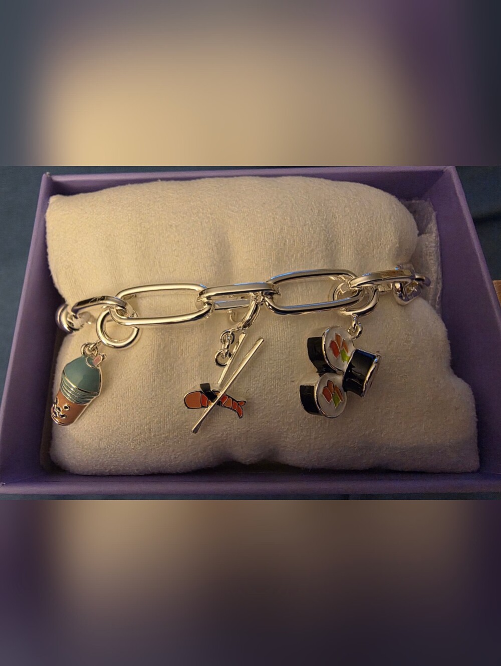 BP Silver-Tone Sushi Charm Bracelet- Roll With It